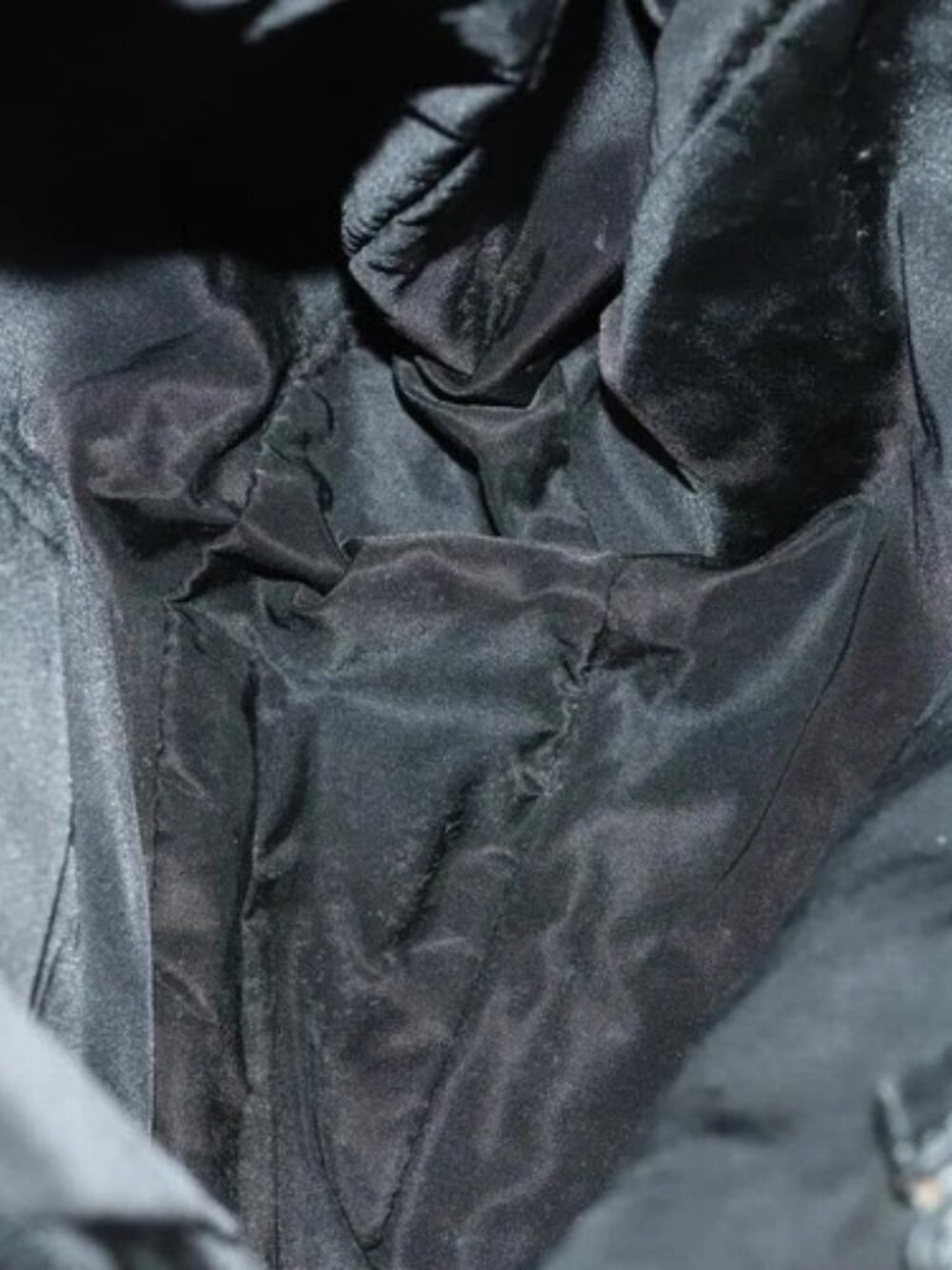 PRADA Shoulder Bag Nylon Black Silver Auth - Picture 10 of 16